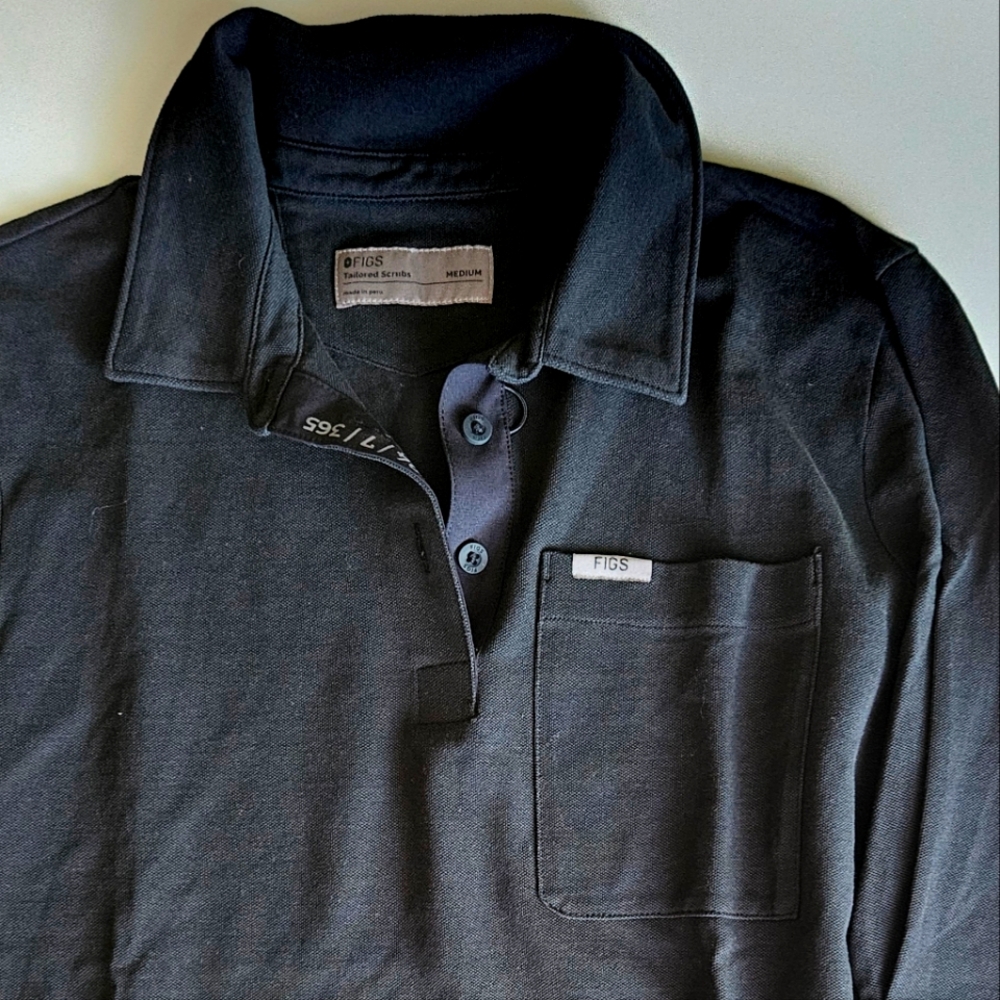 FIGS long sleeve polo shirt